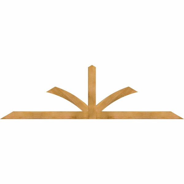 Ekena Millwork Richland Rough Sawn Timber Gable Bracket, Western Red Cedar, 96"W x 28"H x 2"D x 4"F, 7/12 Pitch GBW096X28X0204RIC00RWR - main